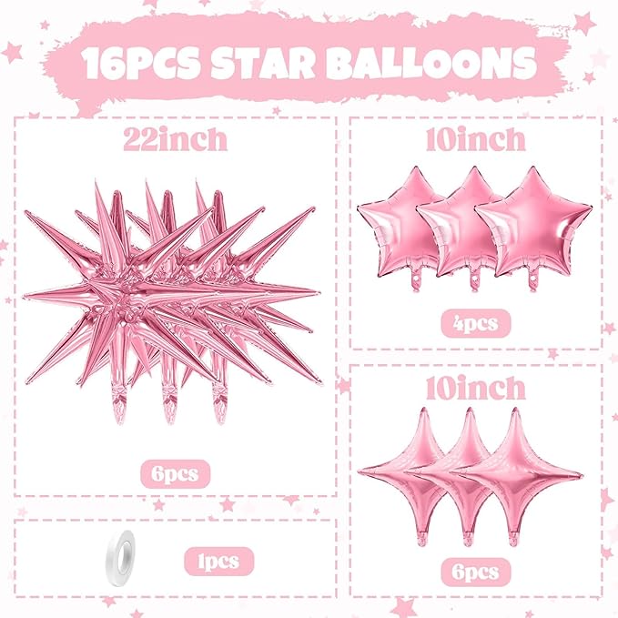 Pink Star Balloon - Image 2