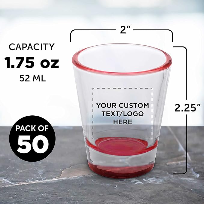 Custom Shot Glasses 1.75 oz. Set of 50, Personalized Bulk Pack - Image 5