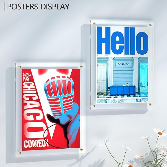 Acrylic Picture Frame for Wall, No Drill Floating Frameless Photo Frame for - Image 8