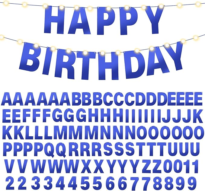 TaoBary 112 Pcs DIY Letter Custom Banner Glitter Customizable Banner Kit by TaoBary
