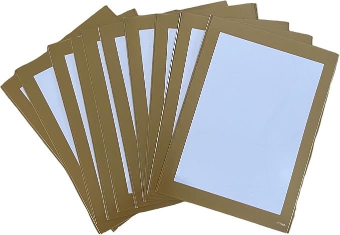 Magnetic Picture Frames with Golden Border, Magnet Photo Frame Pockets/Postcard - Image 8