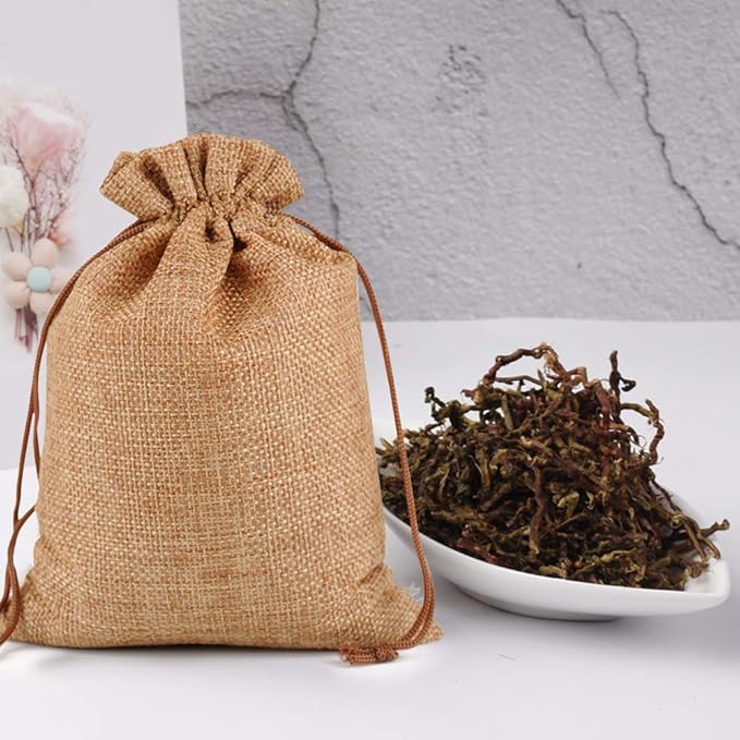 Lucky Monet 25/50/100PCS Burlap Gift Bags Wedding Hessian Jute Bags Linen - Image 8