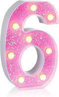 Foaky Pink Light up Letters，Pink Party Decorations, Girls Room Decor, Glitter by Foaky