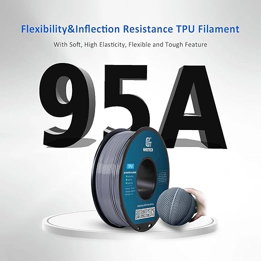 Geeetech TPU Filament 1.75mm, Shore 95A Flexible 3D Printer Filament - Image 2