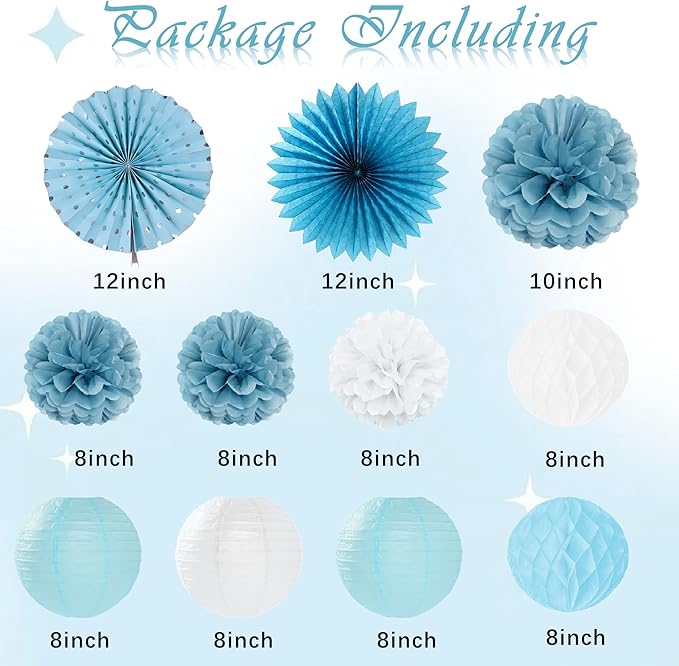 Holkcog Blue White Bachelorette Party Decorations, Wedding Decoration - Image 2