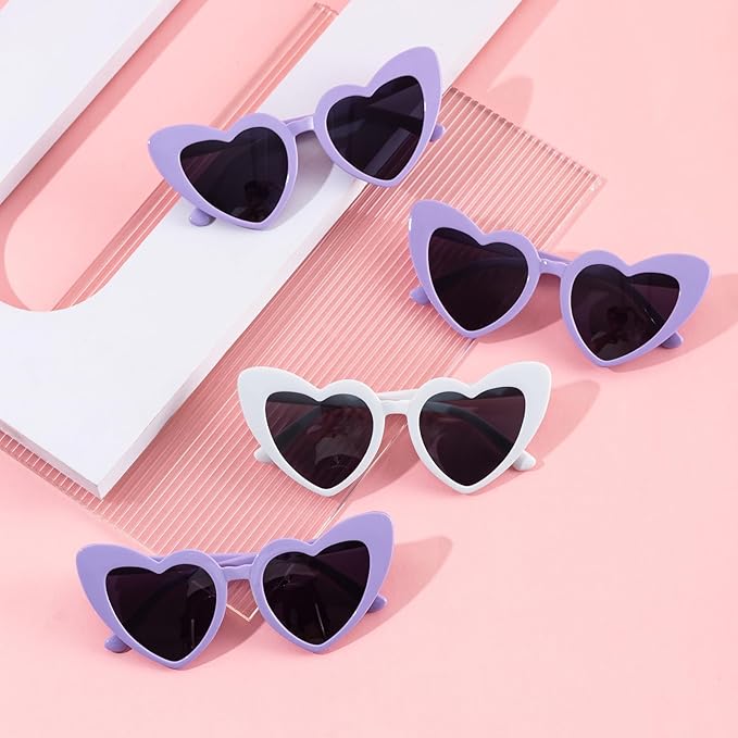 Bachelorette Party Favor Sunglasses 6 Pack, Retro Cat Eye Heart Sunglasses - Image 3