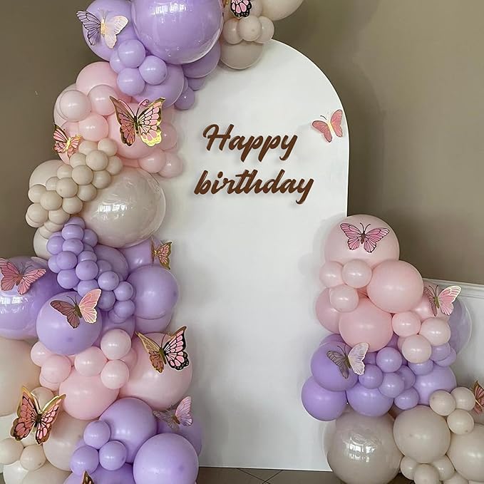 52 PCS 12 Inch Metallic Chrome Pink and Purple Latex Balloons - Image 4