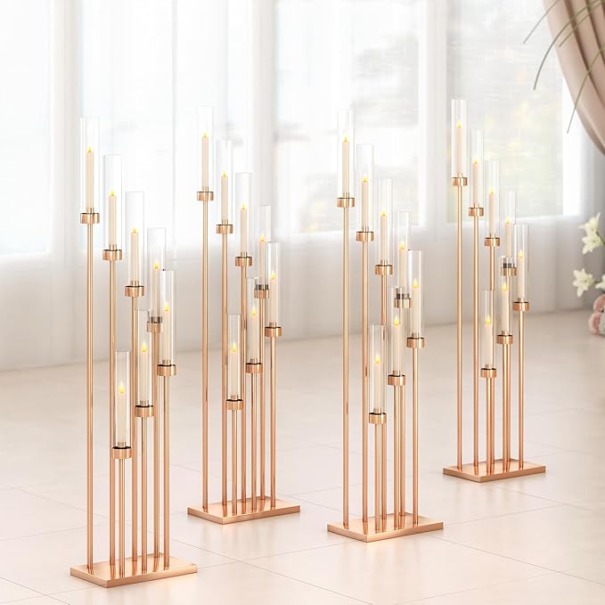 46.5'' Floor Candelabra 7 Arms Floor Candle Holders by foriy