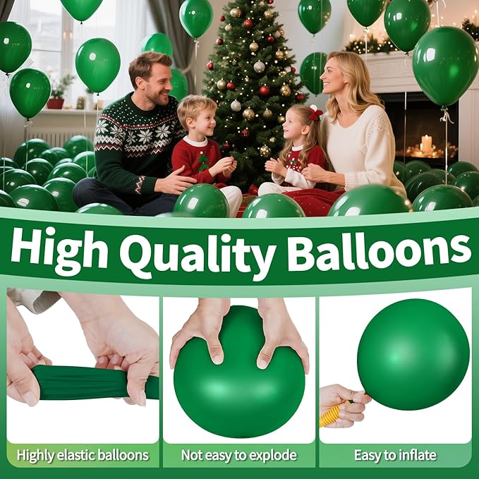 KAWKALSH Dark Green Balloon 12 Inch - Image 3