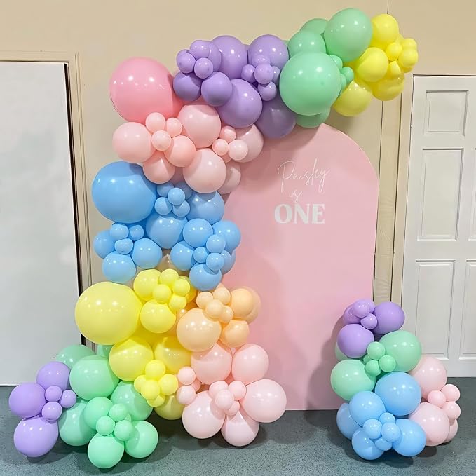 110pcs Pastel Balloons 12 Inch Latex Balloon Arch Kit Assorted Colors - Image 6