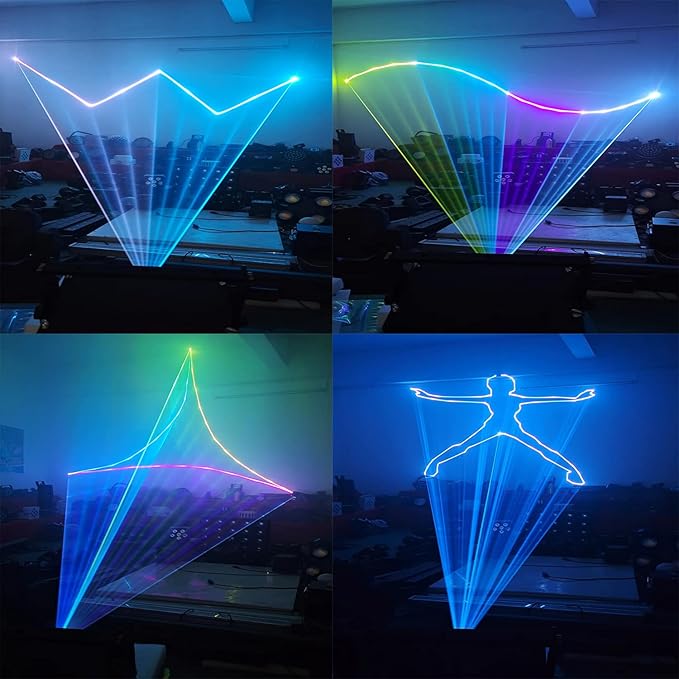 JUNMAN 5W RGB Full Color Animation Stage Effect Light DJ Disco Stage Beam Lights - Image 5