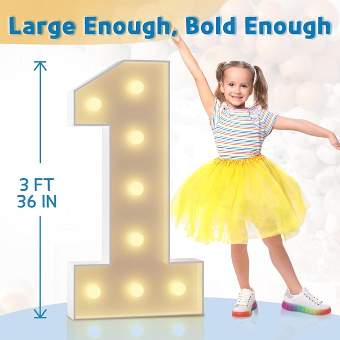 Marquee Numbers 3 Feet Tall Large Light Up Numbers 25th Birthday Decorations - Image 7