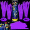 200 Pack 8'' Glow Sticks Bulk Party Favors Purple Light Up Sticks by Taikula