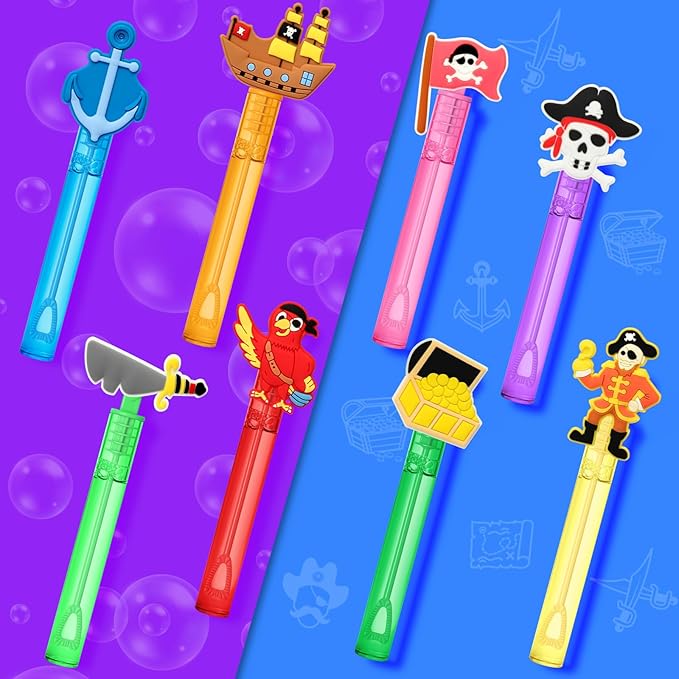 AFZMON 24Pcs Pirate Party Favors Bubble Wands - Image 5