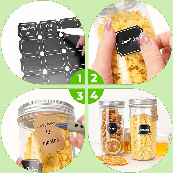 CycleMore 24oz 6 Pack Mason Glass Jars - Image 5