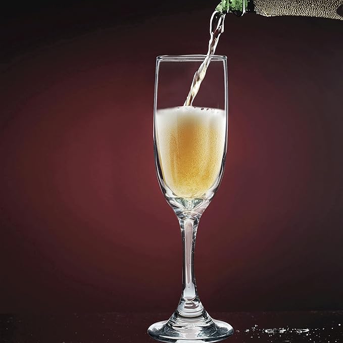DISCOUNT PROMOS Premiere Champagne Flutes 6.25 oz. Set of 10, Bulk Pack - Image 6