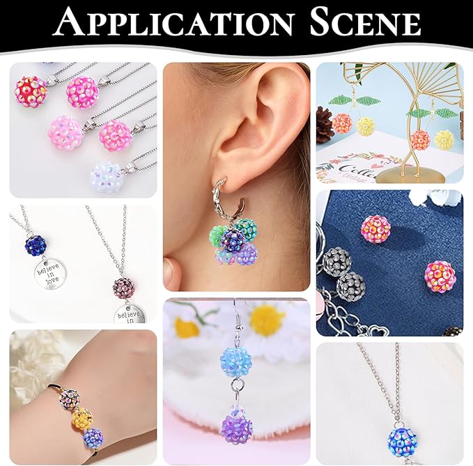 Novani 240pcs 10mm Round Rhinestone Beads - Image 7