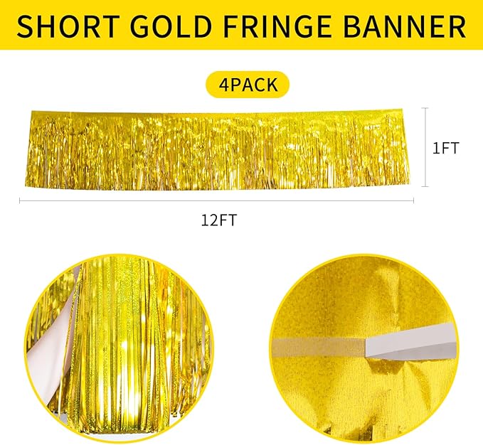 Laser Gold Christmas Decorations Tinsel Garland Parade Float Decorations - Image 5