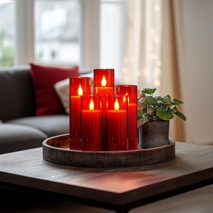 Amagic Red Flameless Candles - Image 3