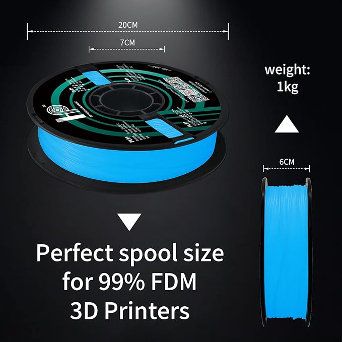 Glow in The Dark PLA Filament, 3D Printer Filament, PLA Filament 1.75mm - Image 5