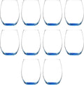 DISCOUNT PROMOS Stemless Wine Glass 9 oz. Set of 10, Bulk Pack by DISCOUNTPROMOS