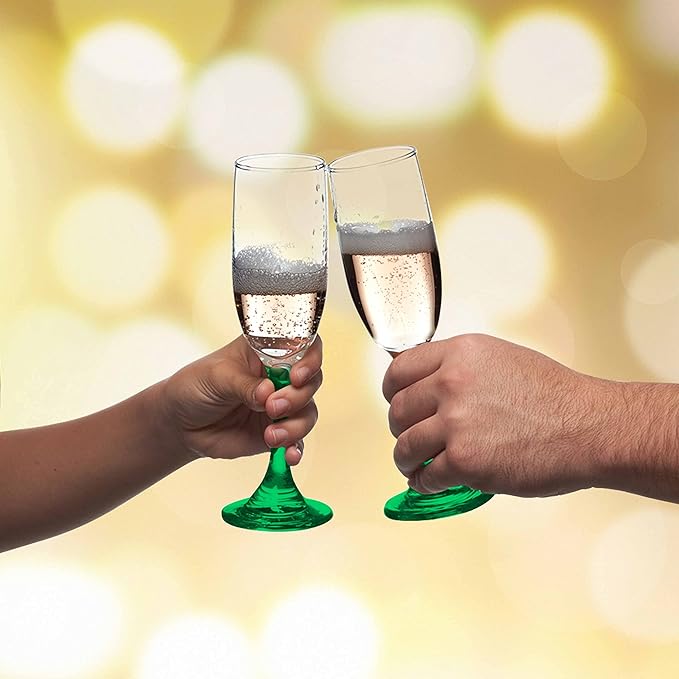 DISCOUNT PROMOS Premiere Champagne Flutes 6.25 oz. Set of 10, Bulk Pack - Image 7