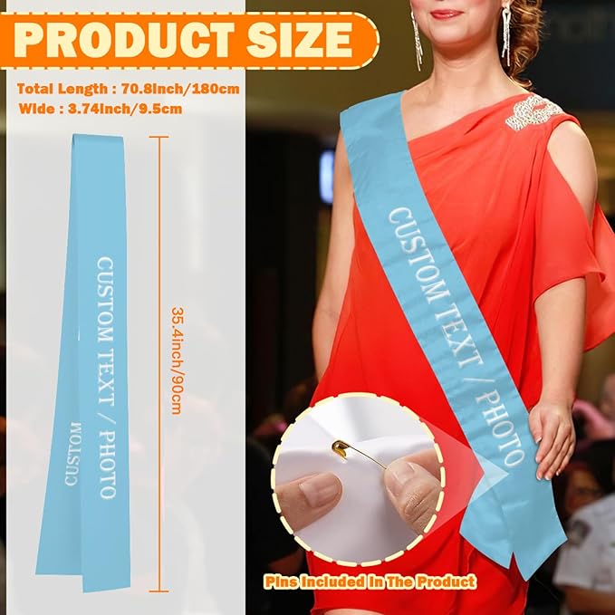 Custom Sash, Personalized Birthday Sash - Image 3