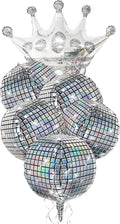 Holographic Mirror Disco Ball Set, 18-Inch Glass Tiles, Party Decoration by DDywarm