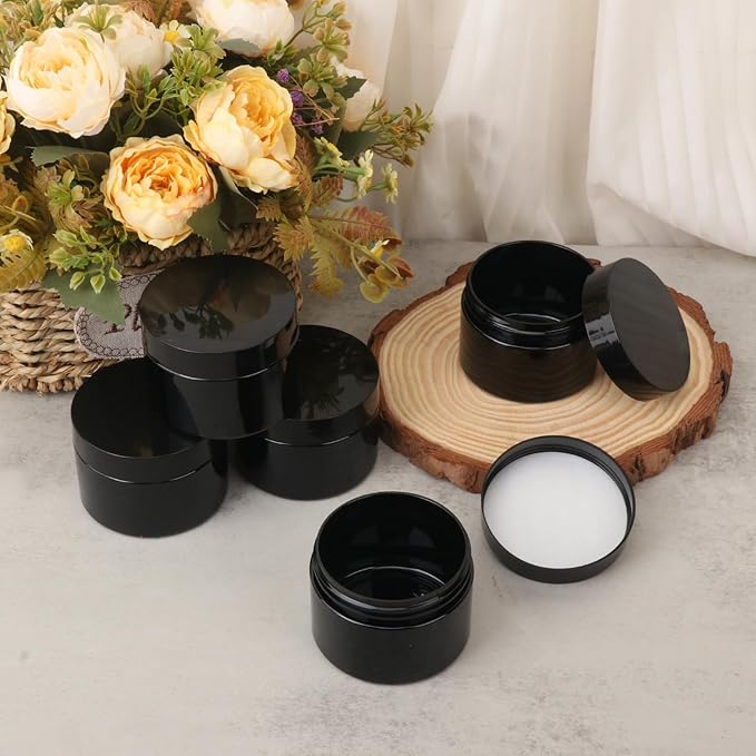72 Packs 4 OZ Black Plastic Jars - Image 4