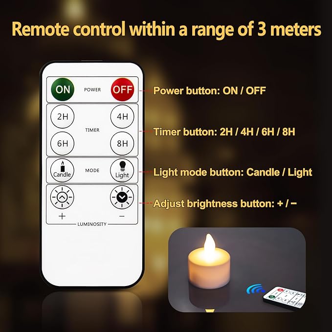 Rechargeable Tea Lights, Flameless LED Candles - Image 4