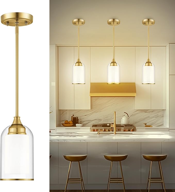 LIROUVET Gold Pendant Lights Kitchen Island by LIROUVET