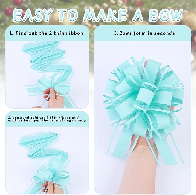 6Pcs 6inch Pull Bow Gift Wrapping, Pull Bow - Image 2