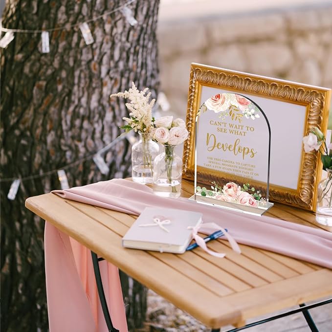 Acrylic Wedding Signs, Bridal Shower Decorations, Modern Calligraphy Arch - Image 7
