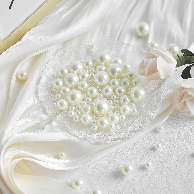 260Pcs Cream Glossy Beads - 6mm - Image 4