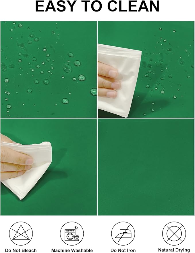 Fokitut 2 Pack Waterproof Round Tablecloth, 60 Inch, Stain Resistant and - Image 2