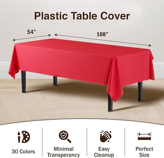 Party Solids Premium Aqua Blue Table Cover - Image 2