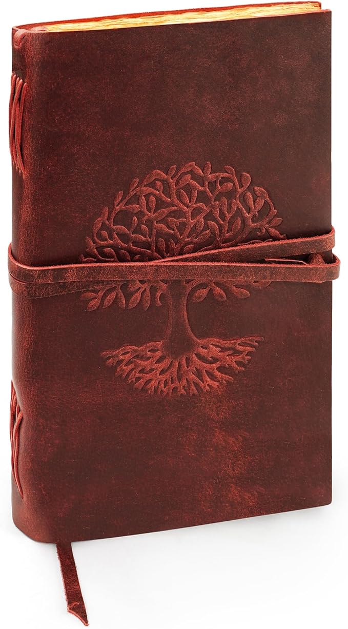 LUXEORIA Tree Of Life Leather Journal by Luxeoria
