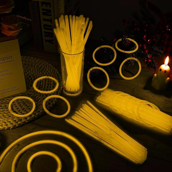 100 Pack 8” Orange Glow Sticks Bulk - Image 4