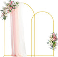 Wokceer Wedding Arch Stand 2 Set 8FT, 6.6FT Gold Metal Arch Backdrop Stand by Wokceer