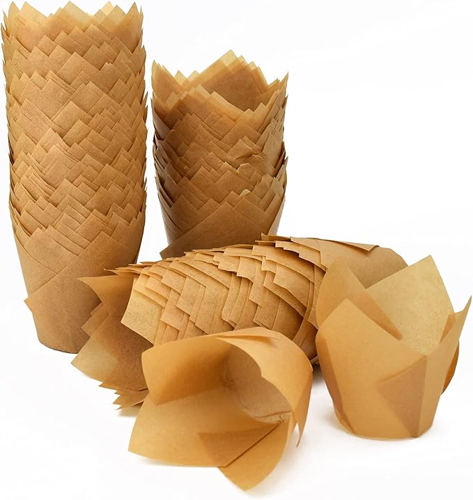 200pcs Tulip Cupcake Liners, Standard Greaseproof Paper Baking Cups Muffin by Taoxi