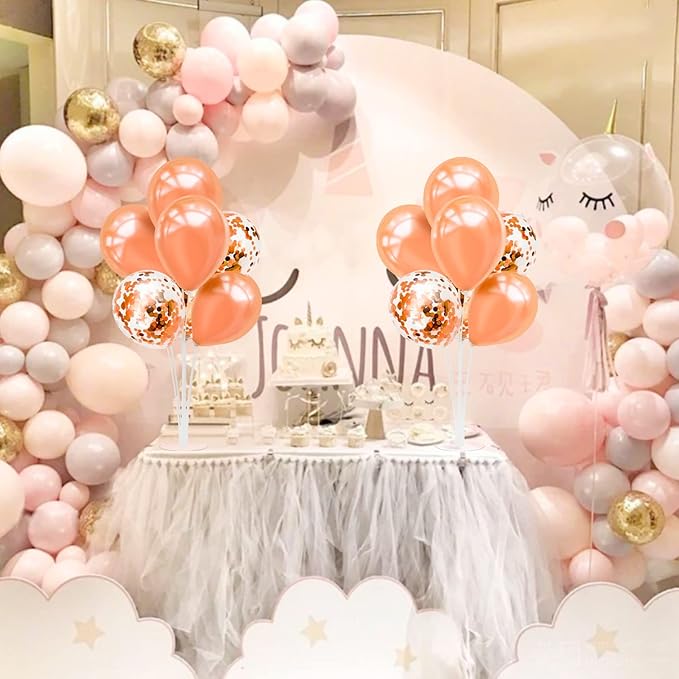 Rose Gold Balloon Stand Centerpiece Table Decorations - Image 5