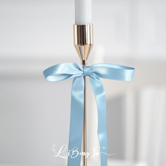 50 PCs Dusty Blue Bow 5 Inch Long Tail Bows - Image 6