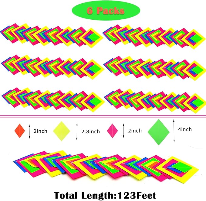 123feet UV Paper Neon Streamers & Garlands - Image 6