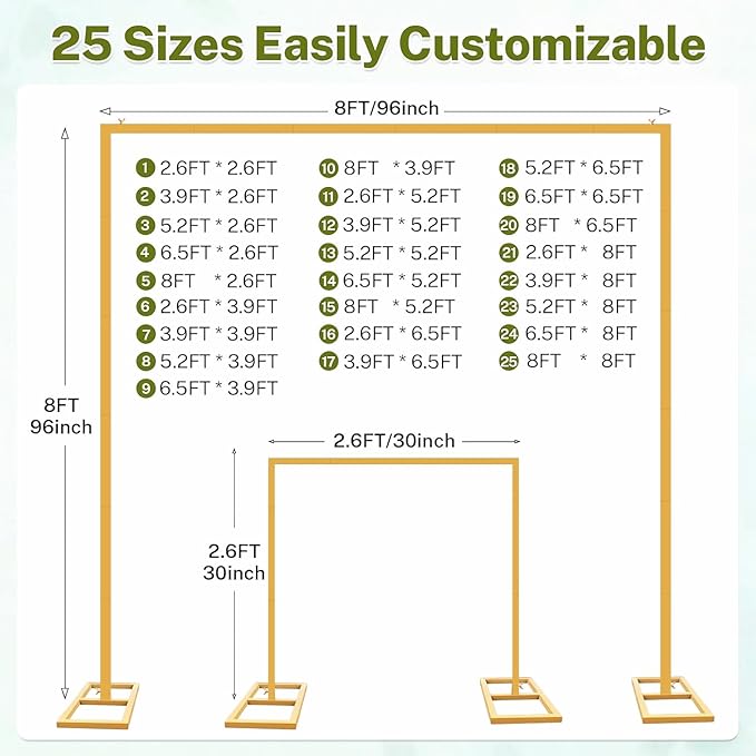 8FT Wedding Arch Backdrop Stand - Image 3