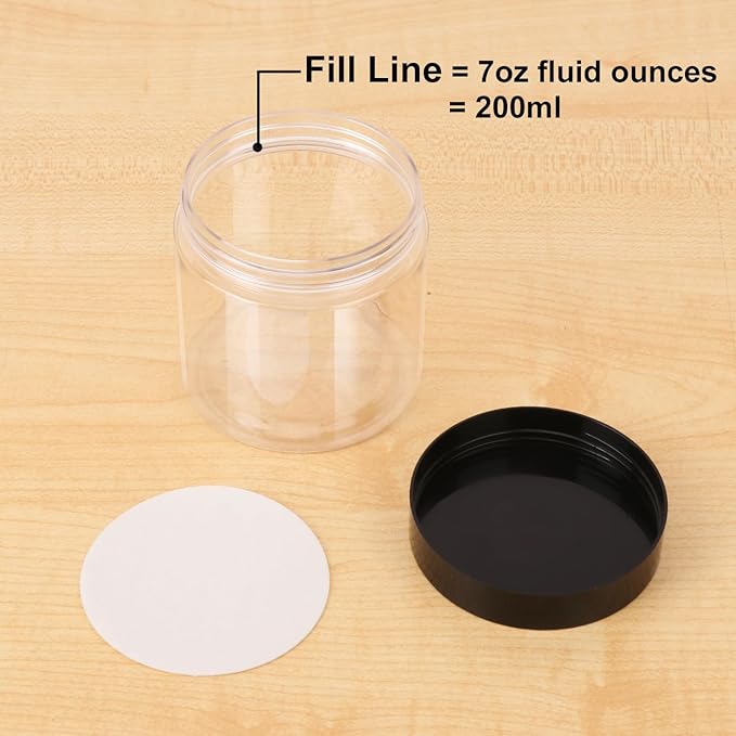 48 Packs 6 OZ Transparent Plastic Jars - Image 3