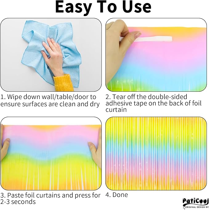 Easter Decorations Pastel Rainbow Streamers - Image 8