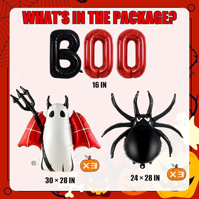 Halloween Balloons Decorations, Spider Foil Balloon - Image 2