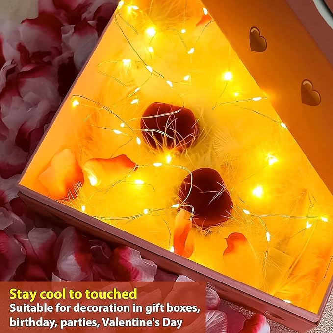 HXWEIYE 6 Pack Fairy Lights Battery Operated, 7ft 20LED Mini Firefly Starry - Image 4
