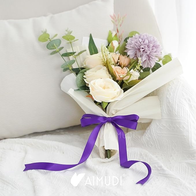 AIMUDI Purple Bows 5 × 10" Satin Bows - Image 3