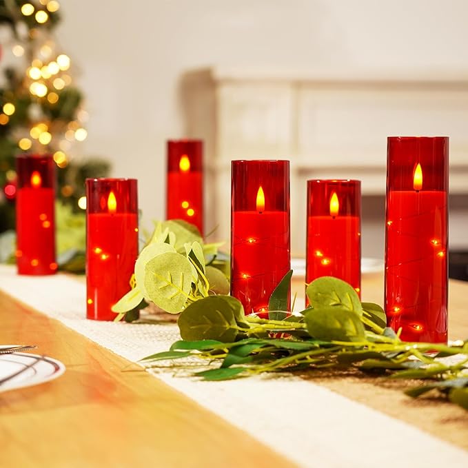 Homemory Red Flameless Candles - Image 2